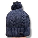 Abercrombie & Fitch Navy Cable Knit Hat Winter Cap Beanie Preppy Ski Pom Pom Photo 1