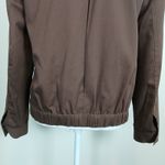 Vintage Focus 2000 Bomber Jacket Women 8 Utility Workwear Retro Streetwear Urban Brown Photo 5