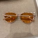 Michael Kors  Gold Cat Eye Sunglasses with Yellow Lenses + Case Photo 2