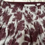 Liz Claiborne Purple And Blue Silk Midi A-Line Pleated Skirt Drop Waist Floral Photo 2