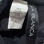 La Blanca  Button Black Low Back One Piece Swimsuit Women’s 16 Photo 2