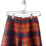 Vintage 90s Size XS Wool‎ Blend Red Plaid Academia Tweed Above Knee Skirt Photo 1