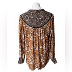 Hinge Mix Print Long Sleeve Peasant Top, Sz XL Photo 3