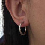 Twist Sterling Silver Hoop Photo 2