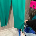 Vintage 70s Henry Singer flowy green polyester slinky pantsuit 2 piece set USA Photo 14