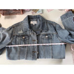 Time and Tru Denim Jacket Distressed Light Wash Women's Size 4 Photo 4