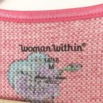 Woman Within New  Floral Print Thermal Short Sleeve Tee Pink Multi Size 14/16 Photo 8