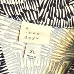 A New Day Womens XL Black White Long Sleeve V-neck Midi Wrap Dress Work Business Photo 7