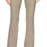 Rag and Bone Simone Plaid Jacquard Flare Pants in Beige Plaid - Size 2 Photo 0