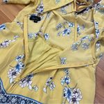 Trixxi Floral Geo Print Kimono Sleeve Surplice Neckline Wide Leg Romper Large Photo 6