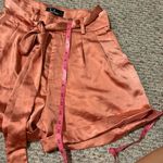 Lulus NWT Lulu’s Satin Paperbag High Waisted Belt Shorts- Size Small Photo 6