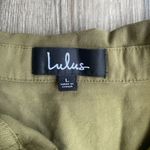 Lulus  Cropped Oversized Jacket Olive Green Pockets Full Button‎ Casual Womens L Photo 1