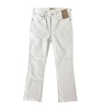 Madewell  Pure White Mid-Rise Kick Out Crop Jeans Size‎ 27 Photo 5