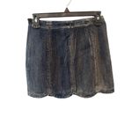 Altar'd State Altar’d State Skirt Denim Blue Scallop Hem Mini Hipster Boho Festival Small NEW Photo 1