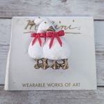 Vintage Milini Wearable Works of Art Ducks with Bow Brooch Photo 1
