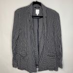LC Lauren Conrad Lauren Conrad Navy Blue Gingham Blazer Lightweight Sz Large Photo 4