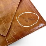 Mustard Flat Envelope Clutch Brown Photo 3