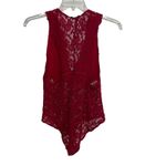 AmbuRance Red Lace Bodysuit V Neck Sleeveless Full Lace Size 2X Photo 7