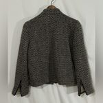 J.Crew  Wool Blend Tweed Jacket | Size 4 | Brown Black Metallic | 4-Pocket Zip Photo 1