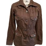 Vintage Together Embroidered Brown Blazer Jacket Size 4 Photo 0