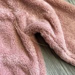 NWOT  Light Pink Faux Fur‎ Soft Quarter Zip Sweatshirt Size XS Photo 3