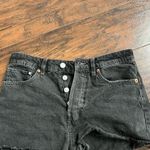 Ripped Black Jean Shorts Size 6 Photo 3