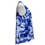 Ellen Tracy Pretty Tie Dye Sleeveless Top Blue White Size Medium Photo 3
