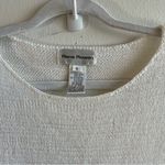 Rena Rowan  Shell White Knit Cap Sleeves Jewel Neck Sweater Sz S EUC Neutral Photo 1
