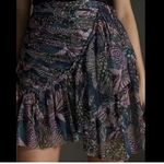 ANTHROPOLOGIE Skirt Womens 8 Tulle Ruched Mini Ruffle Pleated Lined Purple NWT Photo 1
