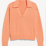 J.Crew Peach Collared V-Neck Long Sleeve Wool Blend Sweater Women’s Size XL Photo 0