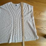 Old Navy  Women’s M/L Cream Cap Sleeve Crocheted Womens Sweater Long Knit Photo 3