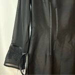 ZANG TOI‎ Couture Black Dress Silk Designer Floral Lace Sheer Sleeves Handmade Size M Photo 5
