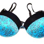 Cute black trim with blue animal print design! Push up! Black Size undefined Photo 0