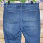 Cato Ladies Cropped Ankle Denim Blue Jeans Size 14 Cute Stretch Raw Flared Hem Photo 6