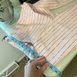 I am gia Pink Pinstripe Dominique High Rise Cropped Pants Size Small Photo 12