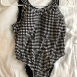 Envy Black And White Gingham One Piece Swimsuit Photo 0