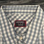 Untuckit Blue Checkered Shirt Size 6 Photo 2