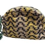 Maria La Rosa "Game" mini clutch wrist bag in Black and Yellow Photo 0