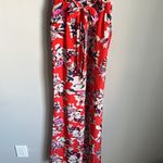 Yumi Kim  - Red Floral Print Silk Jumpsuit Photo 4