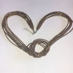 Boho Bronze Metallic Seed Bead Beaded Multi Strand Statement Necklace Photo 4