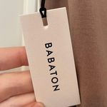 Babaton NWT Aritzia Shoulder Pad Cotton Mini Dress Clay Photo 7