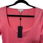 Gianni Bini  NWT Pink Icon Knit Scoop Neck Long Sleeve Mini Dress Size Large Photo 3