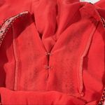 Sanctuary  Burnt Orange Sheer Long  Sleeve Shirt Size  Medium Photo 6