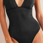 Boden Santorini Halterneck Swimsuit Black size 10R Photo 0