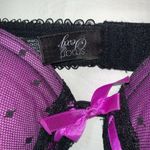 Smart & Sexy  Womens Lace Bra Size 36C Black Purple Underwire Padded Photo 1
