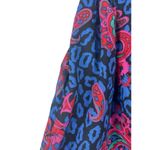 Land And Sea Vintage Ames Bold Blue Pink Floral Midi Elastic Waist Skirt M NWT Size M Photo 3