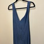 ZARA  Trf Denim Maker Chambray Midi Maxi Dress Snap Button Side Size M Photo 1
