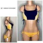 Robin Piccone New. navy and yellow bikini. S/M. Retails $219 Photo 0
