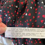 ZARA Black Shoulder Padded Ruched Multi Hearts Dress Photo 12