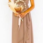 Show Me Your Mumu NWOT  Jess Ruffle Midi Dress in Dune Chiffon Medium Photo 0